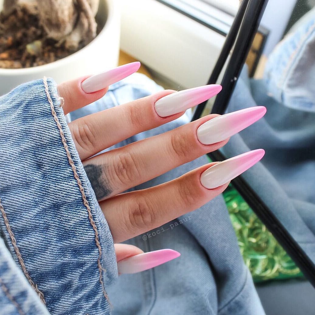 Stylish Belles — Cute spring nails consists of white coffin nails...