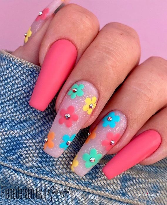 30 Bright Summer Nail Designs to Sparkle Your Day - Oh Well Yes